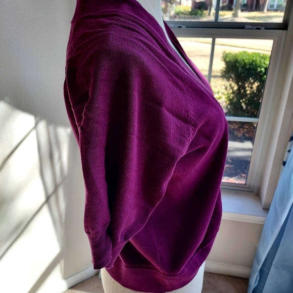 Dressbarn Purple Shrug Sweater - Picture 3 of 5